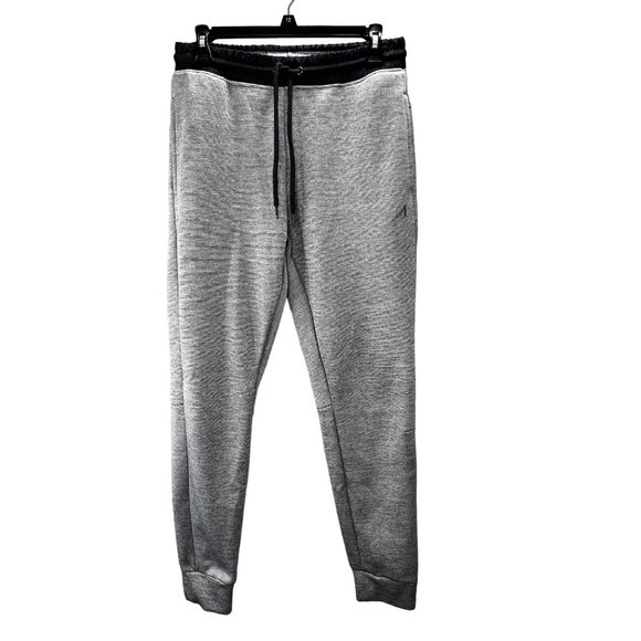 Alive Qwik Dry Joggers size S Men Gray Black Drawstring Knit Cuff Pockets - Picture 1 of 6